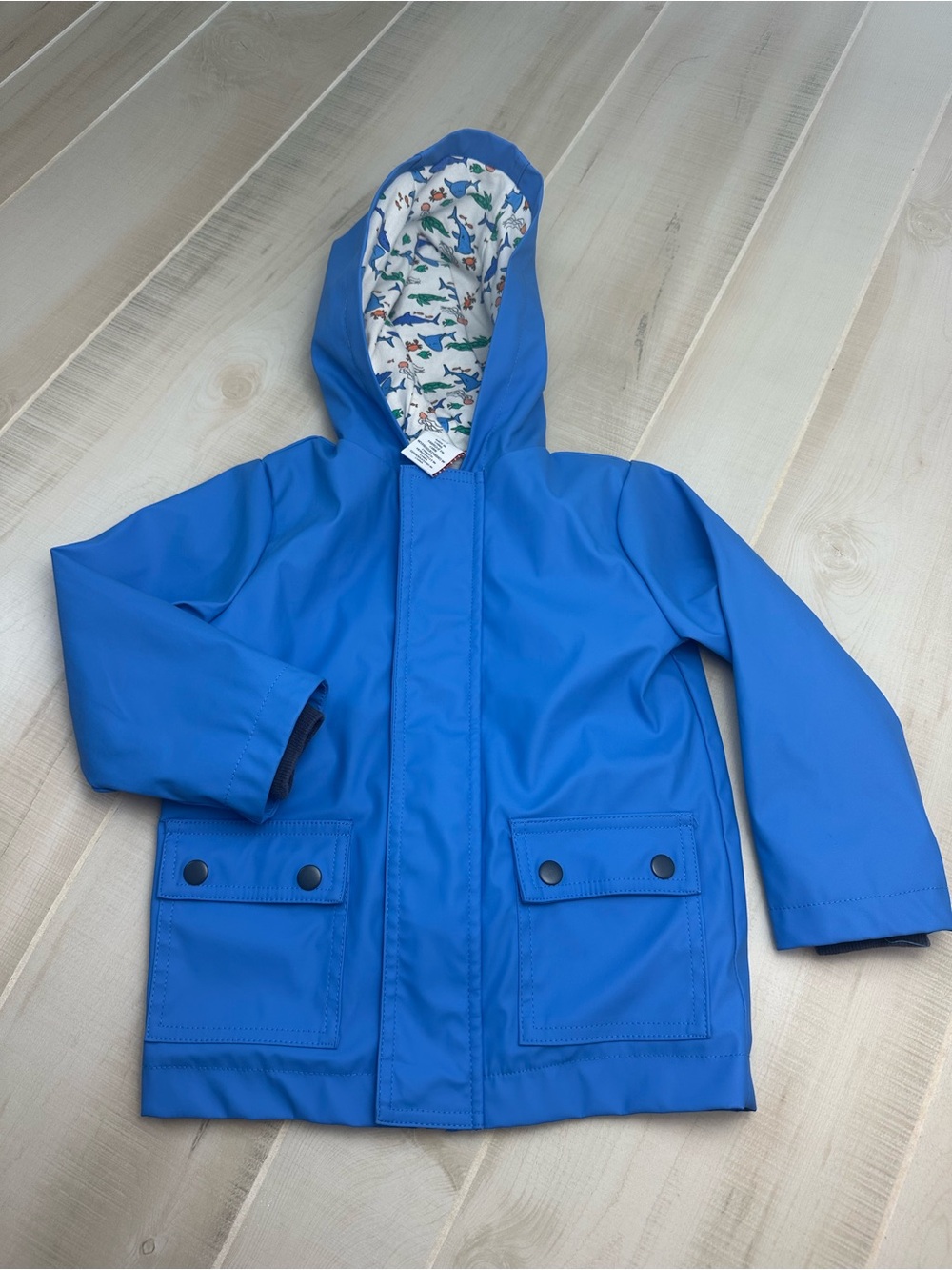 Tommy Bahamas Kids Waterproof Hooded Rain Jacket - Blue